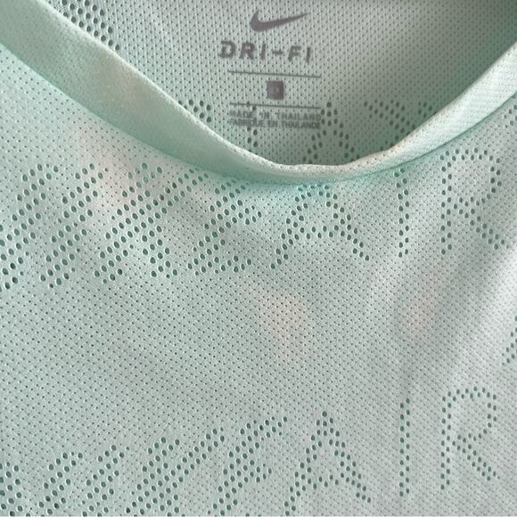 Nike Air Dri Fit Light Blue Aqua Cap Sleeve T-Shirt Active Top Tank 2X - Picture 3 of 9